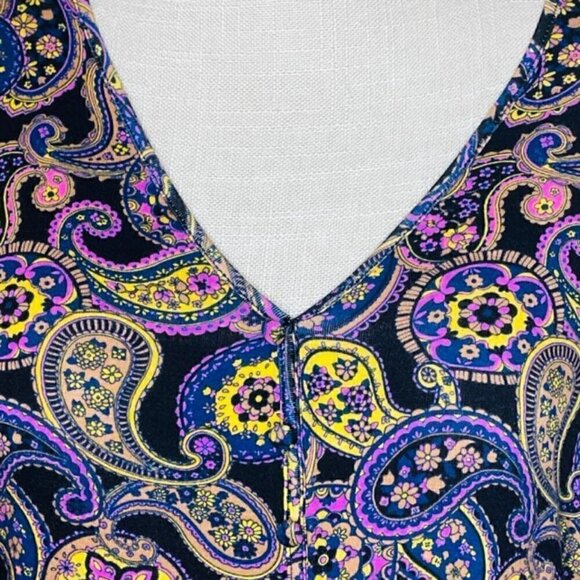 MODCLOTH Paisley Floral Bell Sleeved Dress, Size Large - NWT - Picture 4 of 9